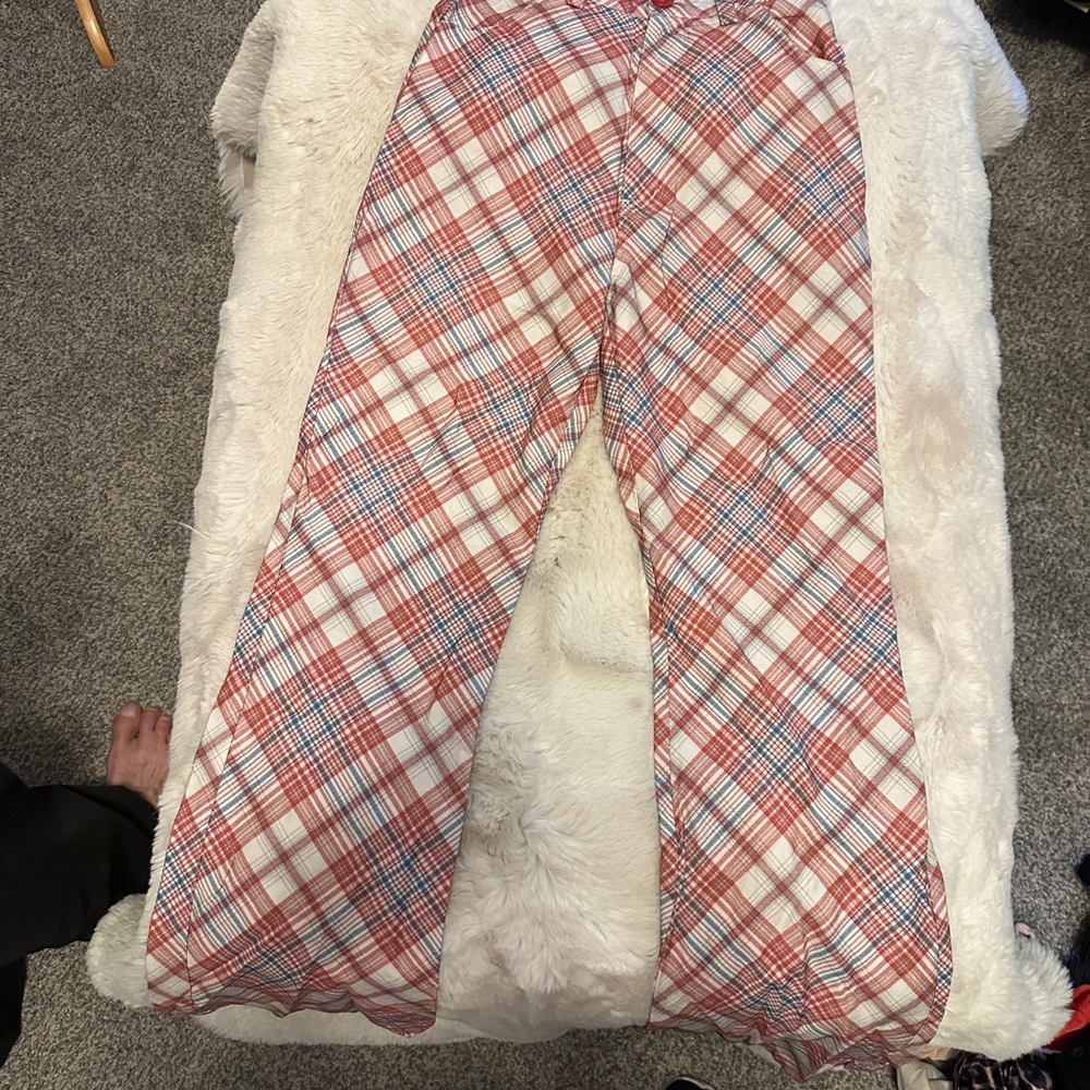 ROLLA'S Red and White Plaid Pants